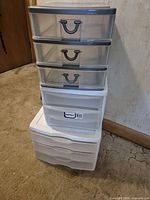 Stacked view showing all three drawer organizers