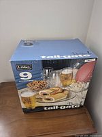 Front of Libbey Tail-Gate box showing product and contents