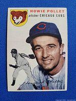 Full front view of 1954 Topps #89 Howie Pollet card