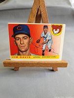 Front of 1955 Topps Jim Davis Chicago Cubs card