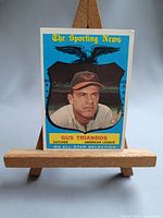 Front view of complete card on easel