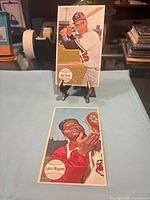 Both Topps baseball cards displayed together