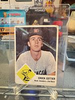 Front of Chuck Cottier 1962 Fleer card in holder