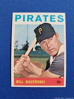 Front view of Bill Mazeroski 1964 Topps card