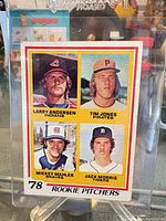 Front of 1978 Topps Rookie Pitchers card in sleeve