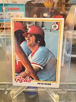 Front of 1978 Topps Pete Rose card inside sleeve