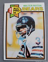 Front view of 1979 Topps Walter Payton card