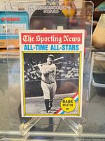 Front of Babe Ruth #345 card in plastic holder