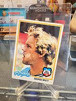 Front view of 1980 Topps George Brett card in sleeve