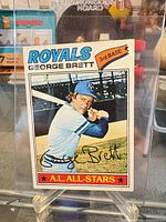 Front view of 1977 Topps George Brett card in sleeve
