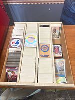 Full box showing three rows of baseball cards