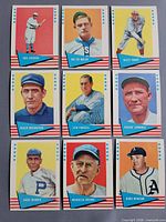 Front view of all nine cards arranged 3×3