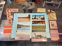 All items in lot laid out on table