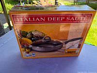 Front of boxed Bialetti Italian Deep Sauté pan