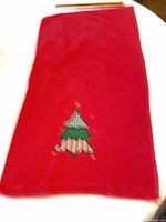 Full view of table runner showing applique and overall length