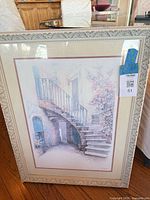 Full view of framed watercolor print