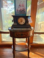 Table and clock full view