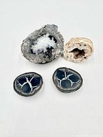 Group shot of all four mineral specimens