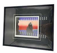 Front view of framed Vickers print showing image, mat and frame