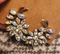 Front view showing crystal arrangement and color