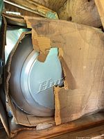 Hunter attic exhauster fan inside damaged box