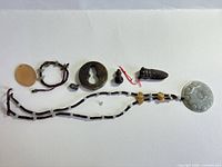 Overall view of all jewellery items laid out