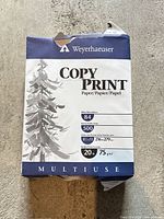 Front of Weyerhaeuser Copy Print 500-sheet paper ream