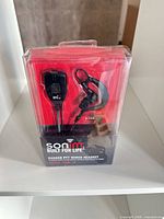 Front view of sealed Sonim Rugged PTT wired headset package