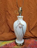 Full view of ceramic lamp body, neck and base