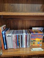 Full shelf view of CD row and Natural Dreams box