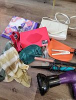 Group shot of all items laid out on floor