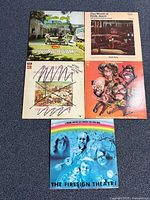 Group shot of all five comedy LP jackets