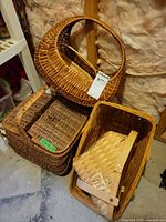 Stacked view showing all four baskets in lot