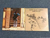 Front covers of both Bob Dylan LPs