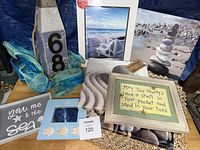 all items grouped on table