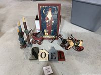 Group shot of all 10 Christmas décor items