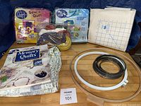 All items in lot displayed on tabletop