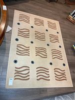 Full view of entire rug laid flat on floor