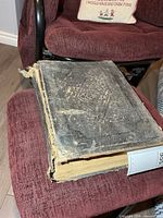 Closed Bible showing worn cover and size