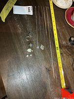 Overview of all sterling jewellery pieces with measuring tape for scale