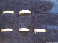 Five rings in blue tray