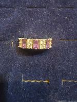 Top view showing rectangular stones and clear separators