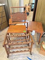 All five wooden pieces grouped together