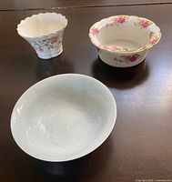 All three bowls showing size and style together
