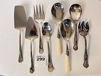 Group shot of all visible serving utensils