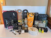 Full lot view showing all barware items, carriers and plates