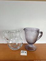 Front view of both pitchers side by side