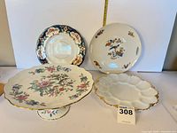 Group shot of all four porcelain pieces