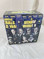 Front view showing spines of all seven VHS tapes in slipcase