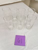 All seven tumblers arranged for full view